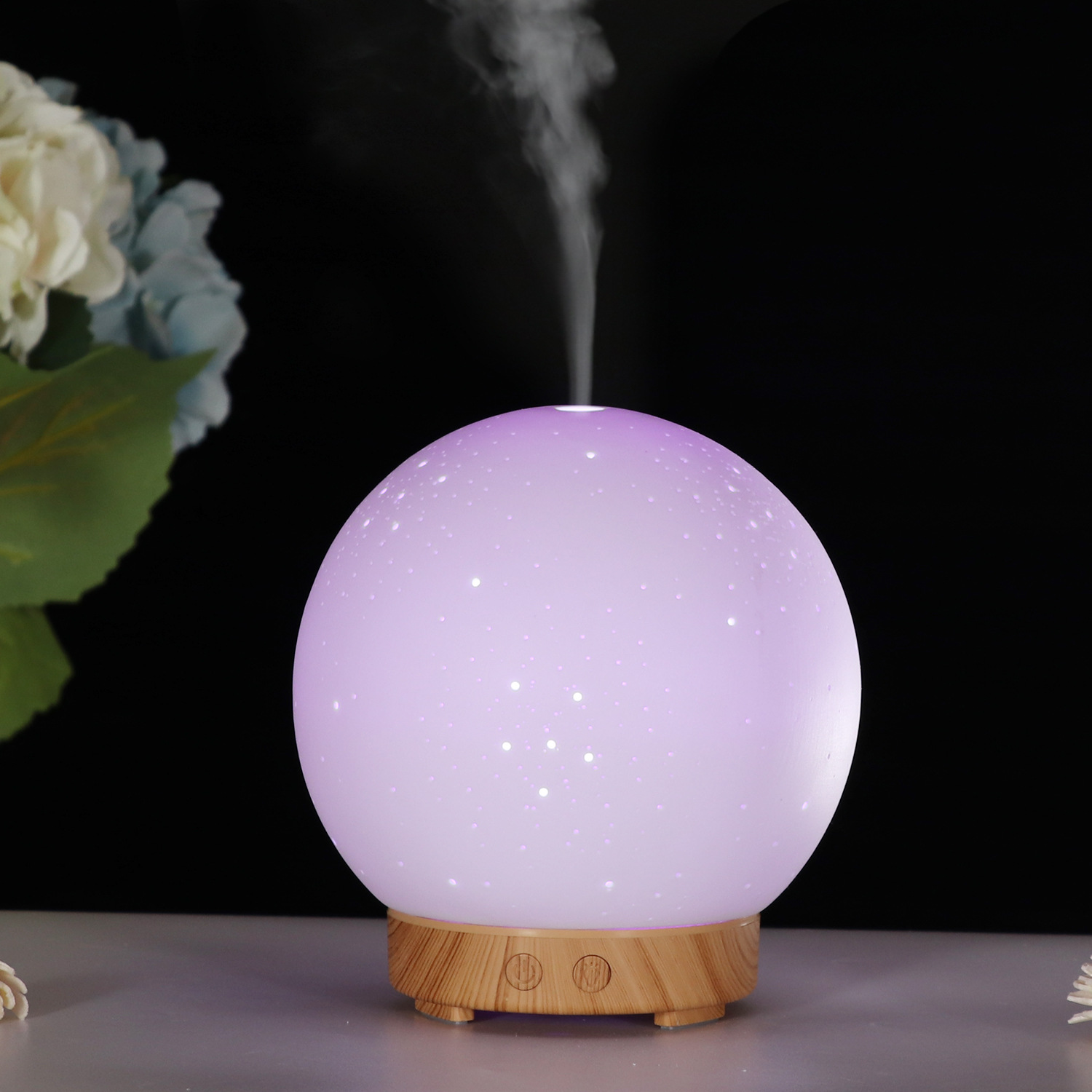 Aroma Essential Oil Diffuser With Changing LEDs Moon Humidifier