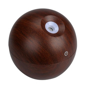 LED USB Wood Grain Ultrasonic Air Humidifier Aroma Essential Oil Diffuser