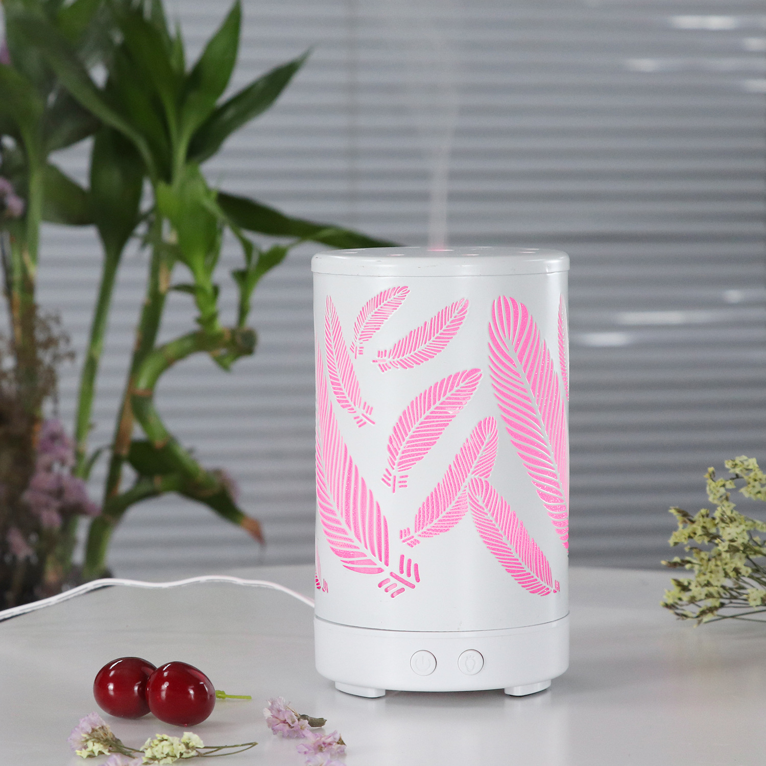 100ml Iron Shell Butterfly Timing LED Ultrasonic Aroma Diffuser Humidifier