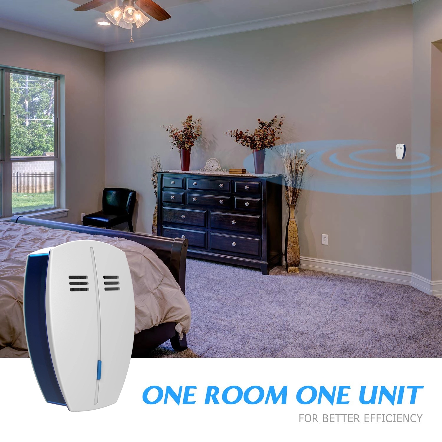  Newest Amazon Hot Selling Ultrasonic Pest Repellent With LED Night Lights 